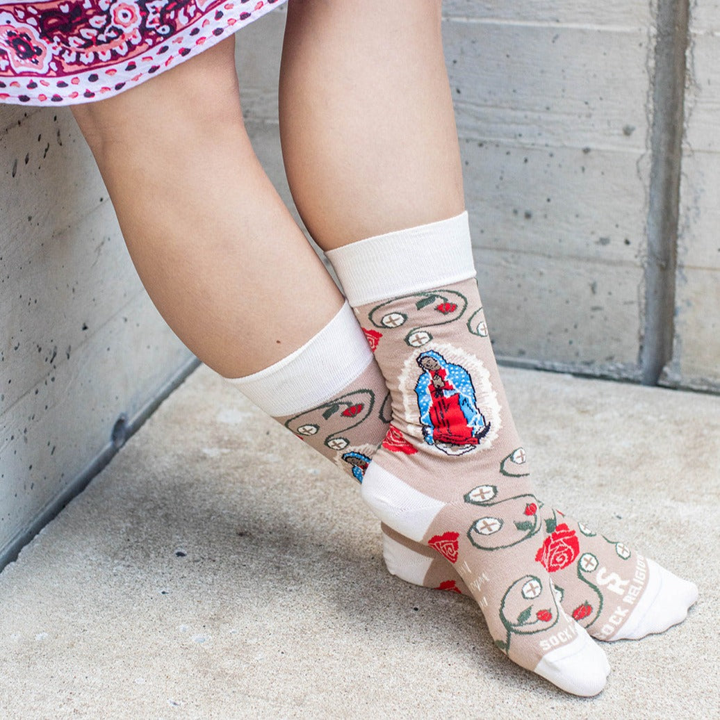 Our Lady of Guadalupe & The Eucharist Adult Socks