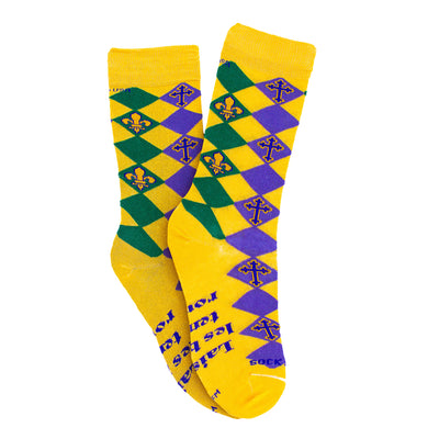 Mardi Gras Adult Socks