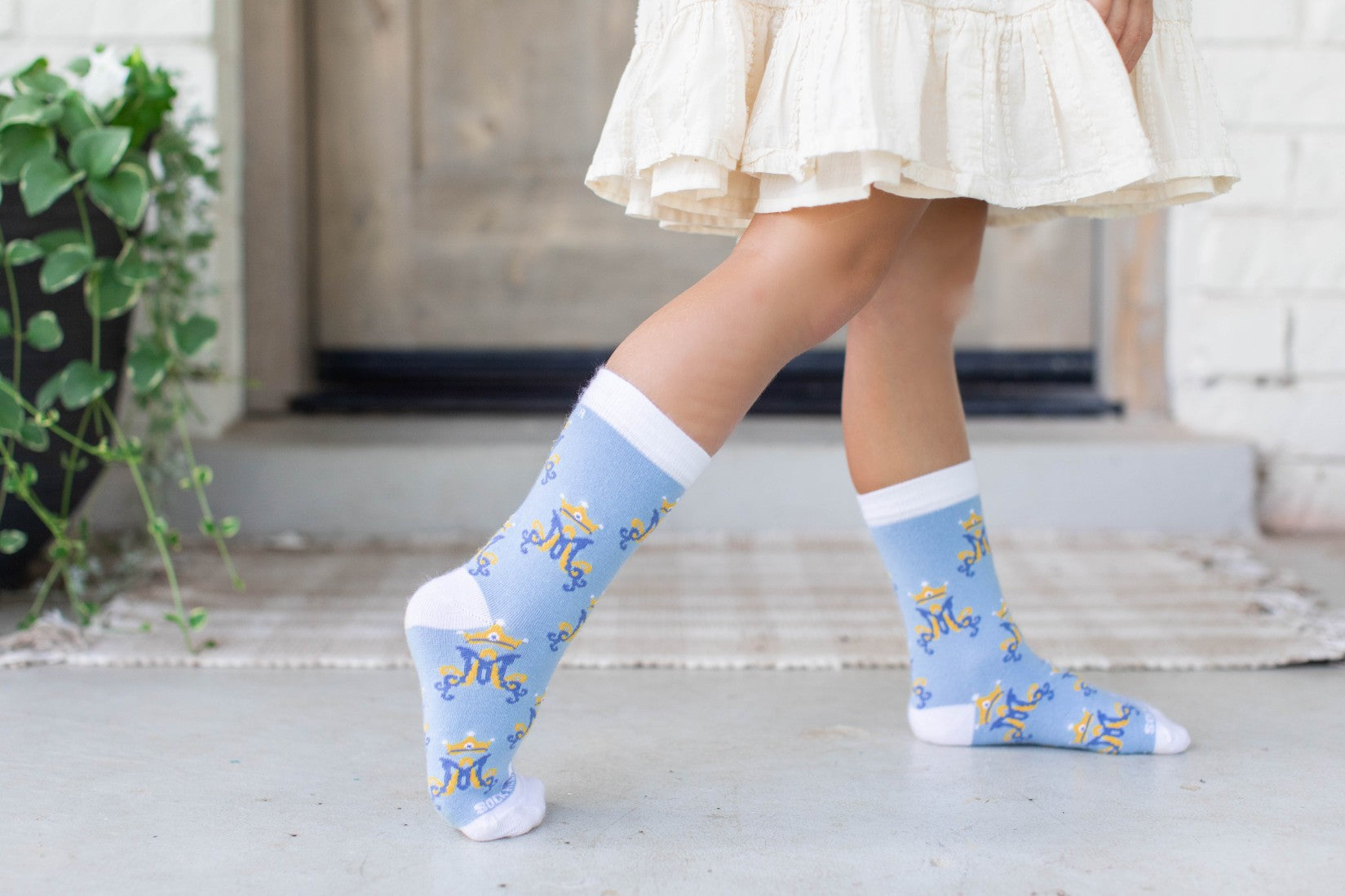 Marian Monogram Kids Socks