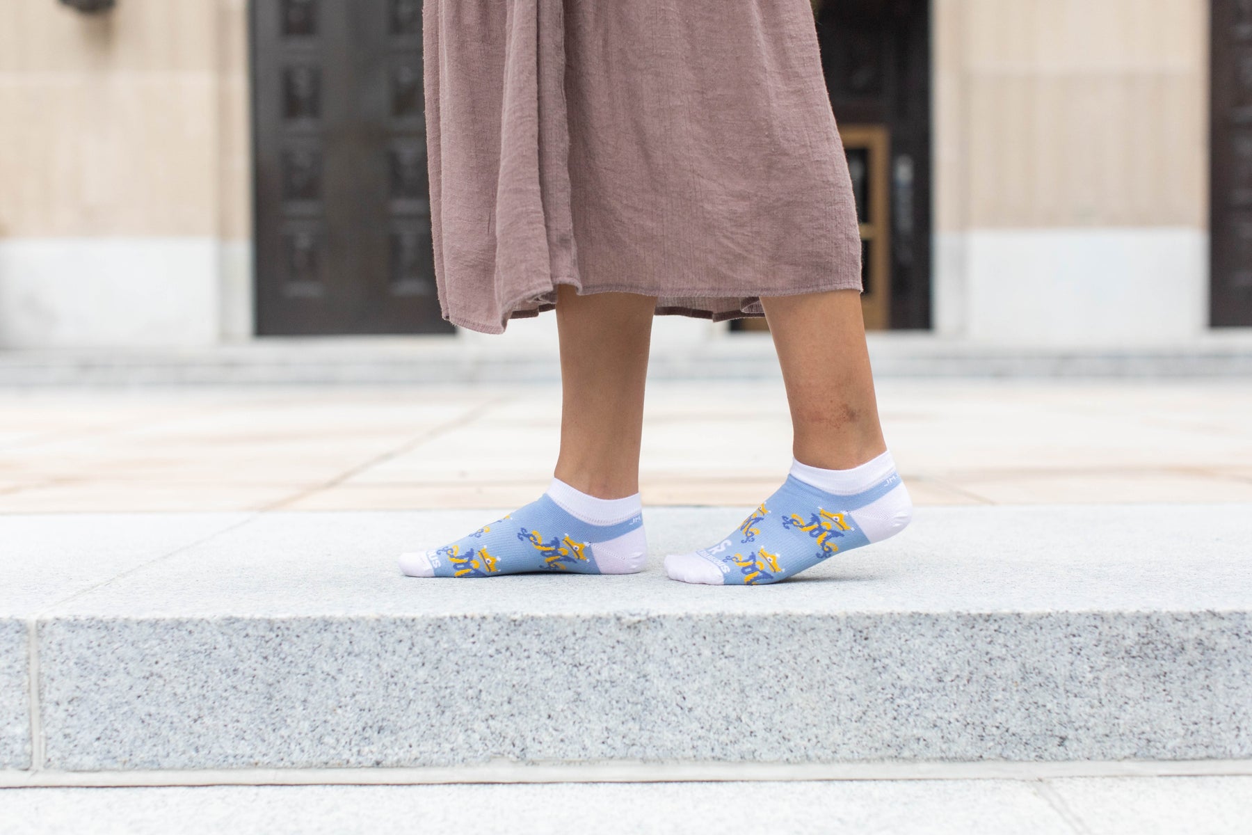 Marian Monogram No Show Socks