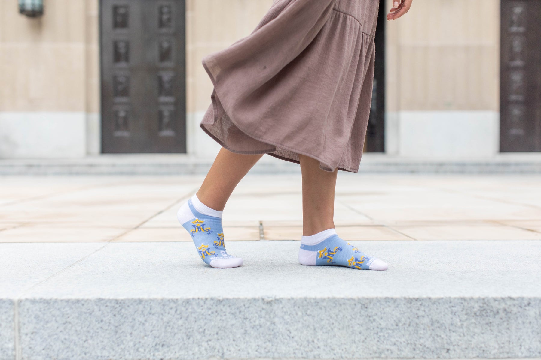 Marian Monogram No Show Socks