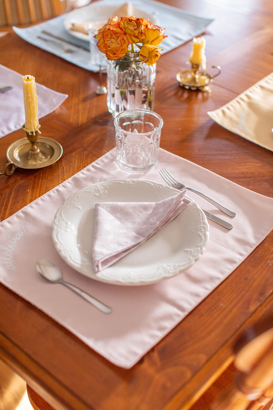 Easter Alleluia Placemat- Pink