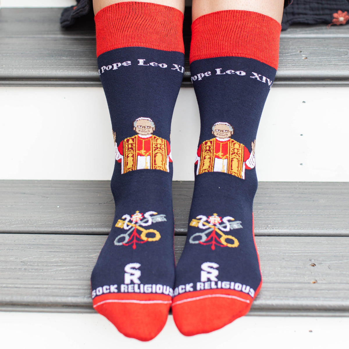Pope Leo XIV Adult XL Socks