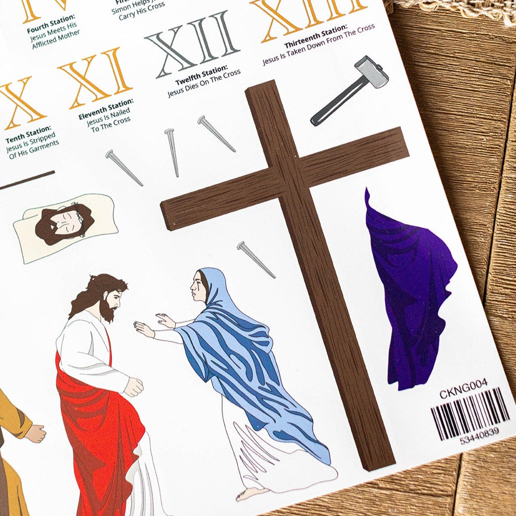 Stations of the Cross Cling Set