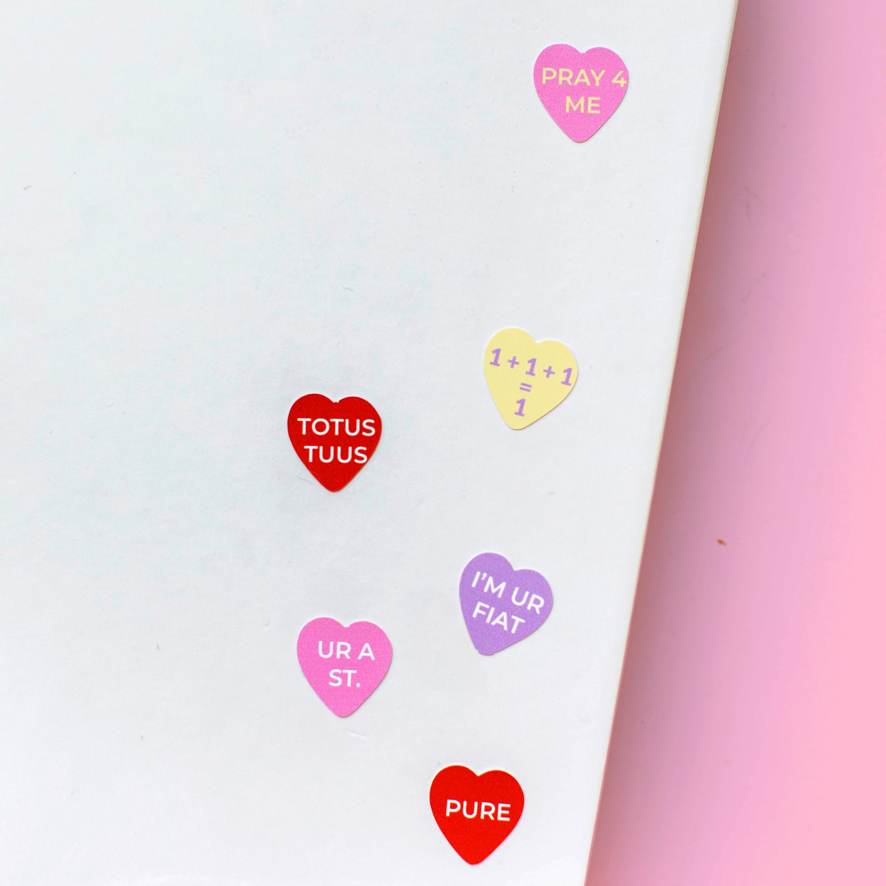 Candy Hearts Sticker Sheet