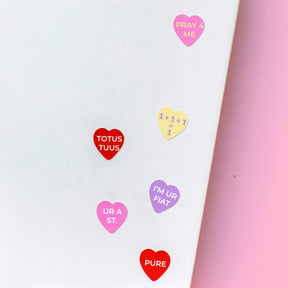 Candy Hearts Sticker Sheet