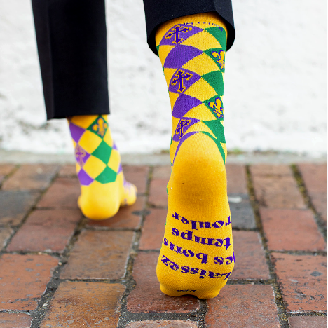 Mardi Gras Adult Socks