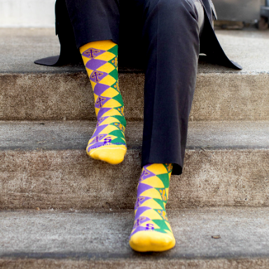 Mardi Gras Adult Socks