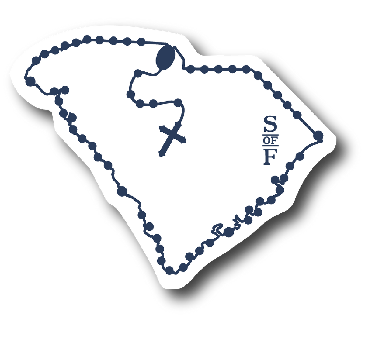 South Carolina Catholic Rosary Sticker