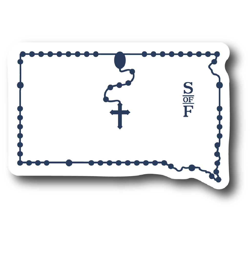 South Dakota Catholic Rosary Sticker