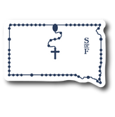 South Dakota Catholic Rosary Sticker