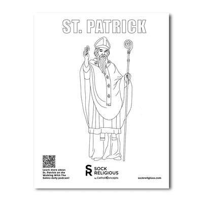St. Patrick Coloring Page - FREE Digital Download