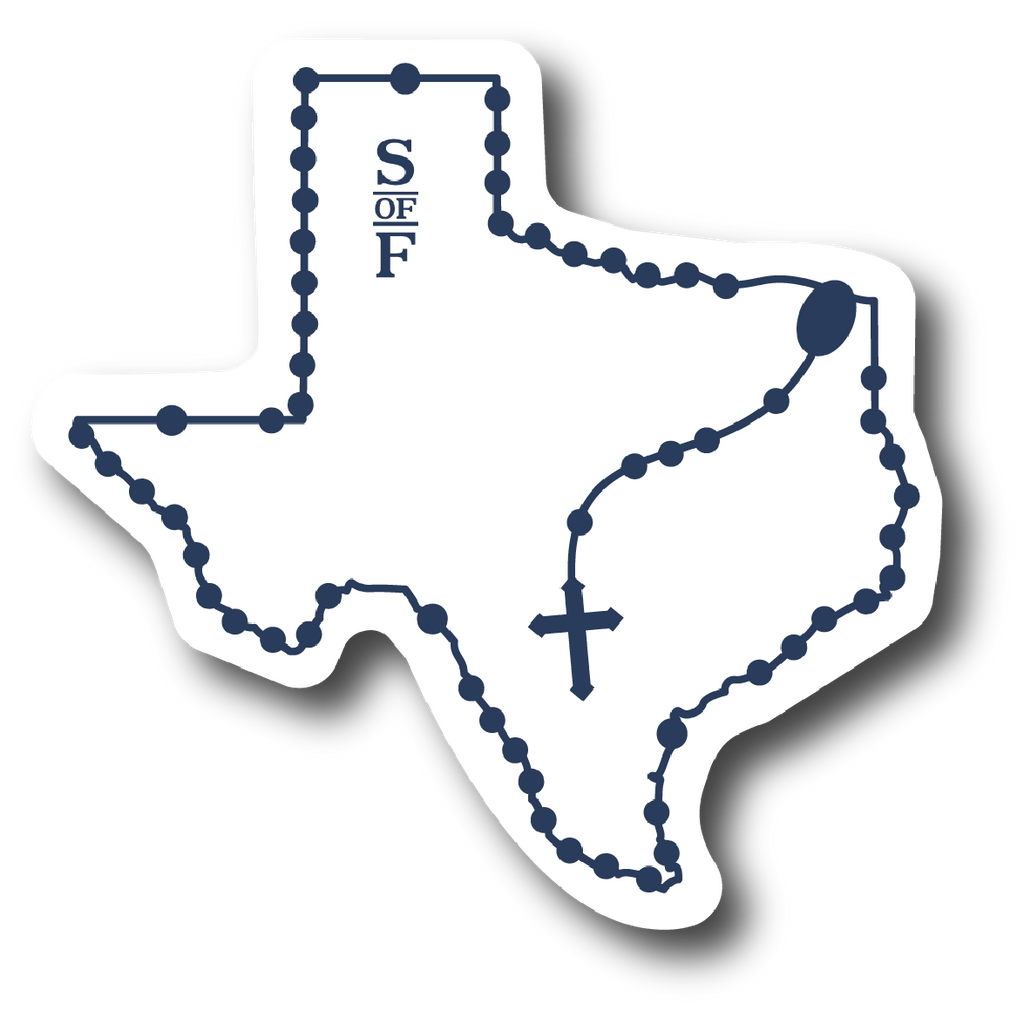 Texas Catholic Rosary Sticker