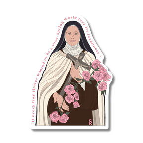 St. Therese Wildflowers Sticker