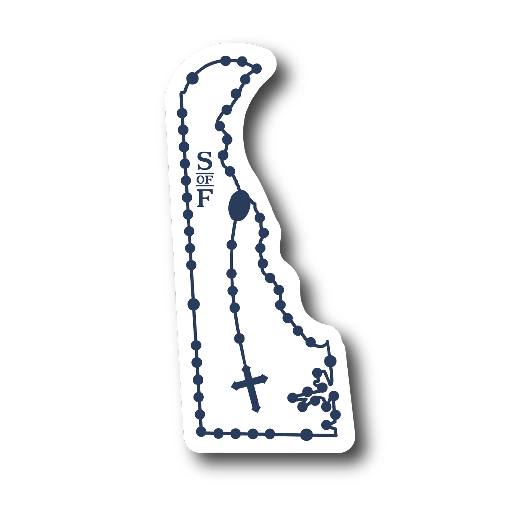Delaware Catholic Rosary vinyl sticker - States of Faith