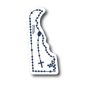 Delaware Catholic Rosary Sticker