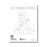 St. Teresa of Avila Coloring Page - FREE Digital Download
