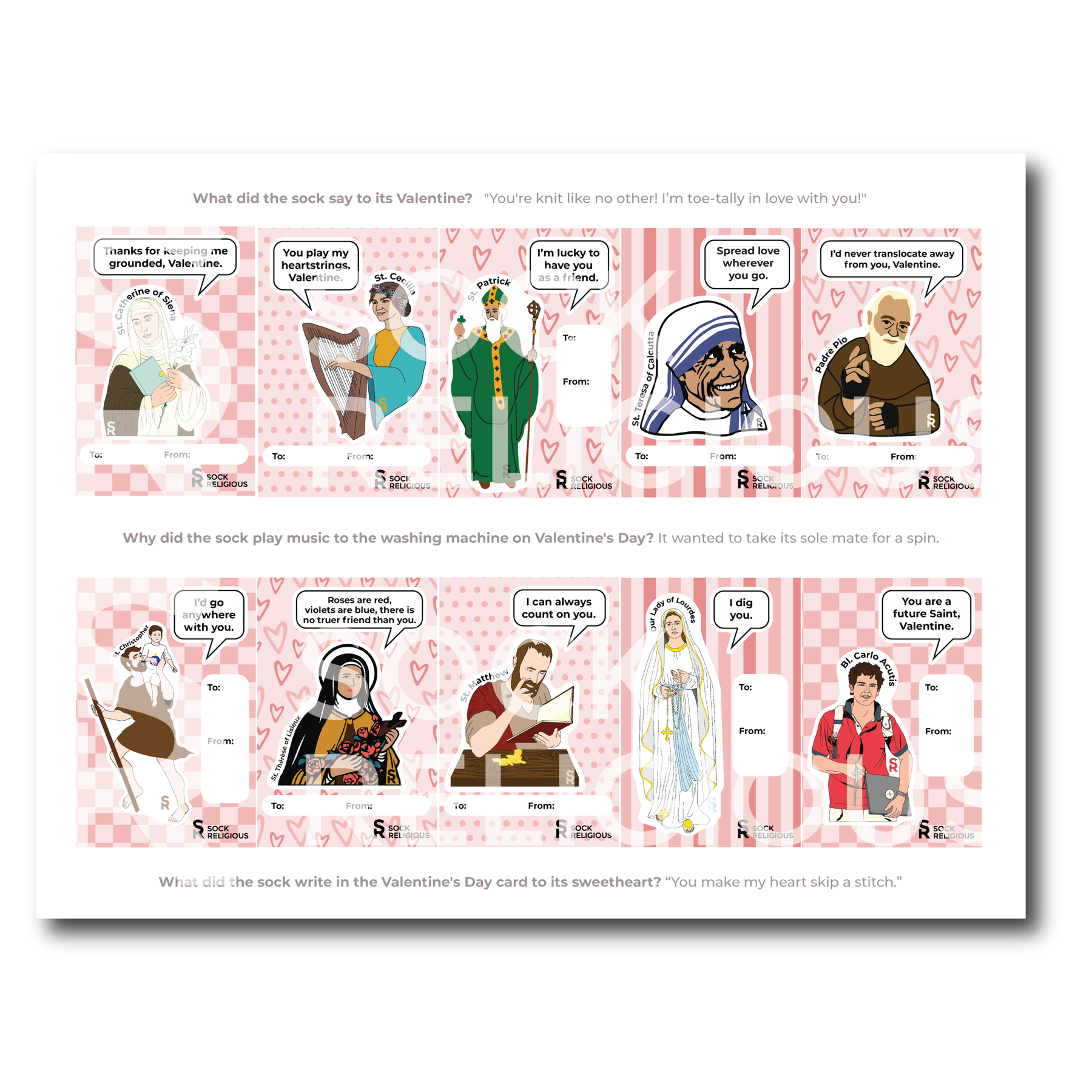 Mother Teresa & Friends Valentines (Digital Download)