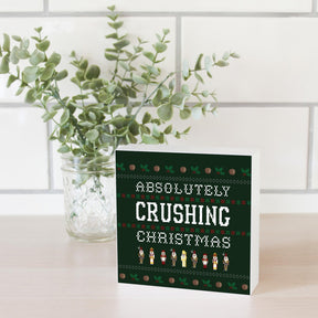 Absolutely Crushing Christmas  5x5 Wood Block | Catholic Gifts & Decor-2