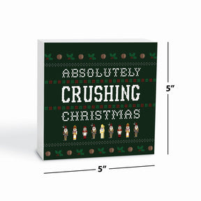 Absolutely Crushing Christmas  5x5 Wood Block | Catholic Gifts & Decor-6