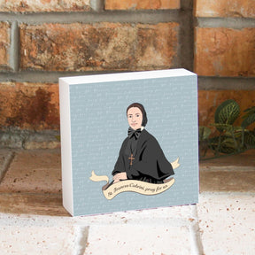 Mother Cabrini  5x5 Wood Block | Catholic Gifts & Decor-3