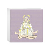 Our Lady of Champion 5x5 Wood Block | Catholic Gifts & Decor-0