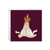 Our Lady of Fatima  5x5 Wood Block | Catholic Gifts & Decor-0