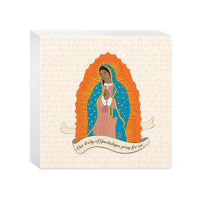 Our Lady of Guadalupe  5x5 Wood Block -0