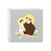 St. Anthony  5x5 Wood Block | Catholic Gifts & Decor-0