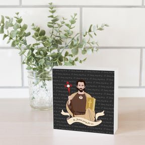 St. James  5x5 Wood Block | Catholic Gifts & Decor-2