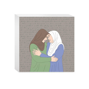 Visitation 5x5 Wood Block | Catholic Gifts & Decor-0