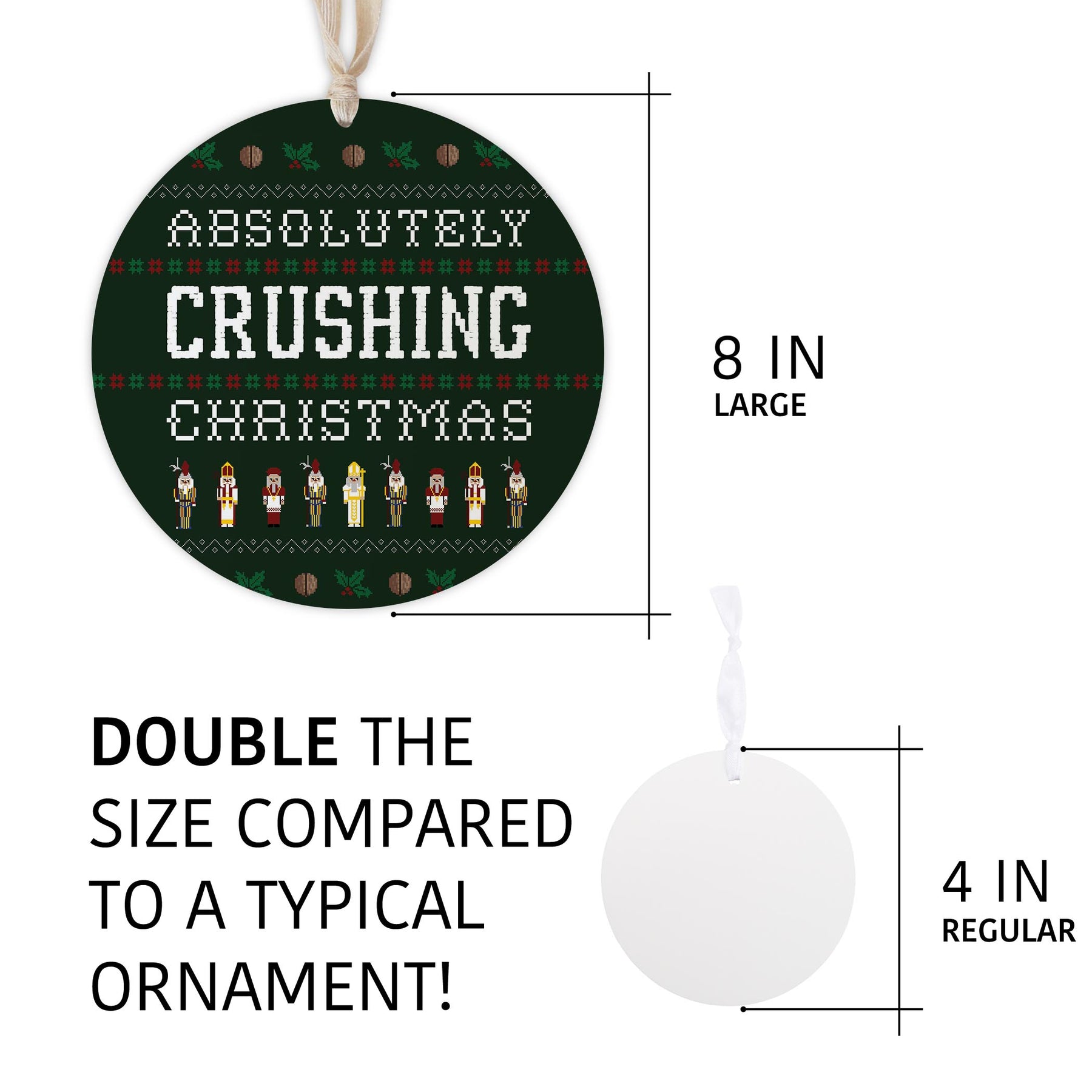 Absolutely Crushing Christmas  8" Hanging Sign | Catholic Gifts & Decor-5