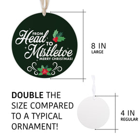 From Head to Mistletoe  8" Hanging Sign | Catholic Gifts & Decor-5