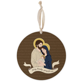 Holy Family  8" Hanging Sign | Catholic Gifts & Decor-0