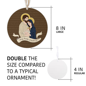 Holy Family  8" Hanging Sign | Catholic Gifts & Decor-5