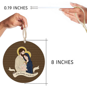 Holy Family  8" Hanging Sign | Catholic Gifts & Decor-6