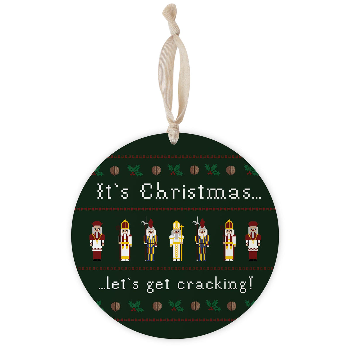 It's Christmas Let's Get Cracking 8" Hanging Sign | Catholic Gifts & Decor-0