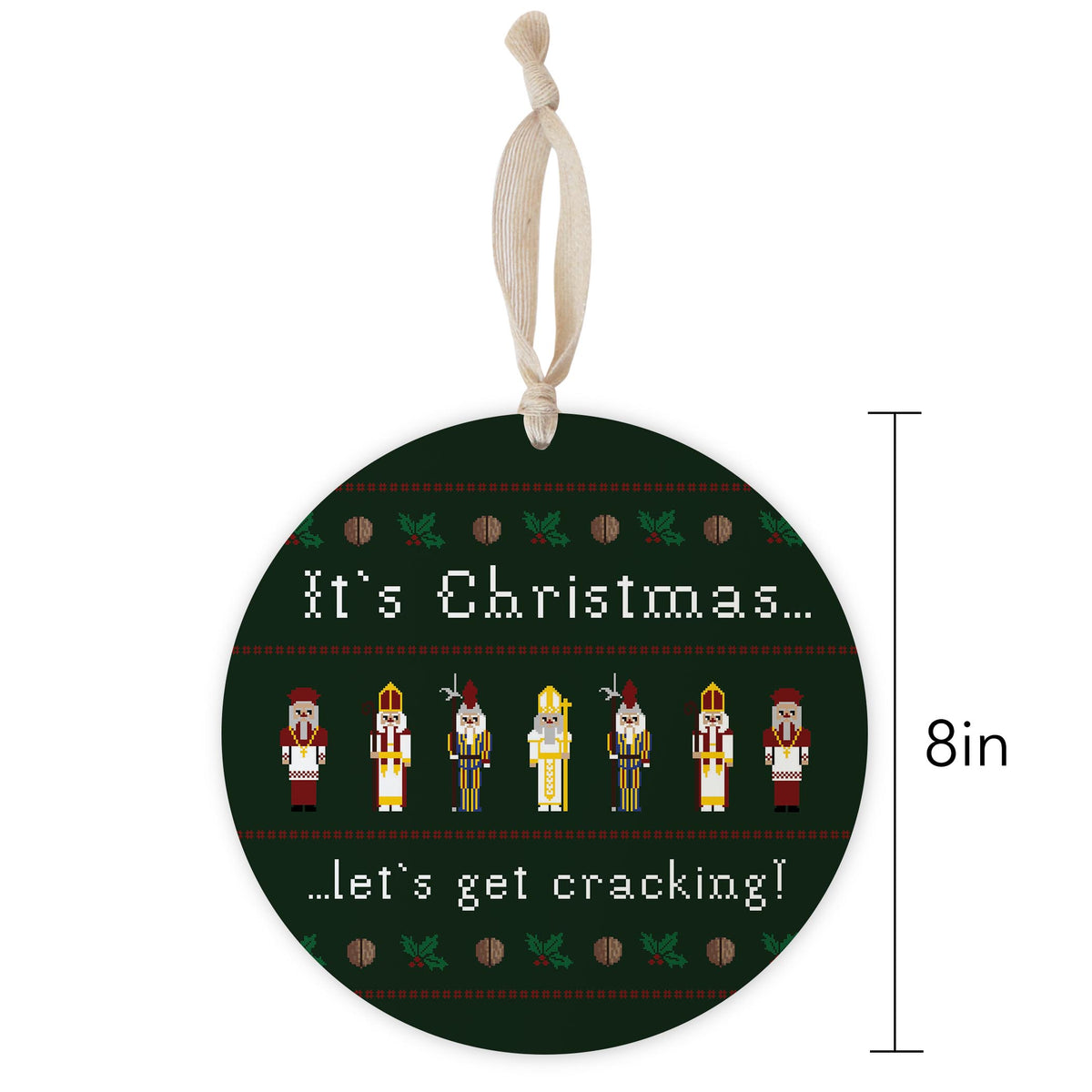 It's Christmas Let's Get Cracking 8" Hanging Sign | Catholic Gifts & Decor-1