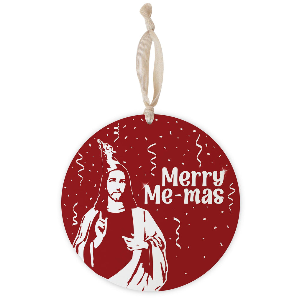 Merry Me-mas  8" Hanging Sign | Catholic Gifts & Decor-0