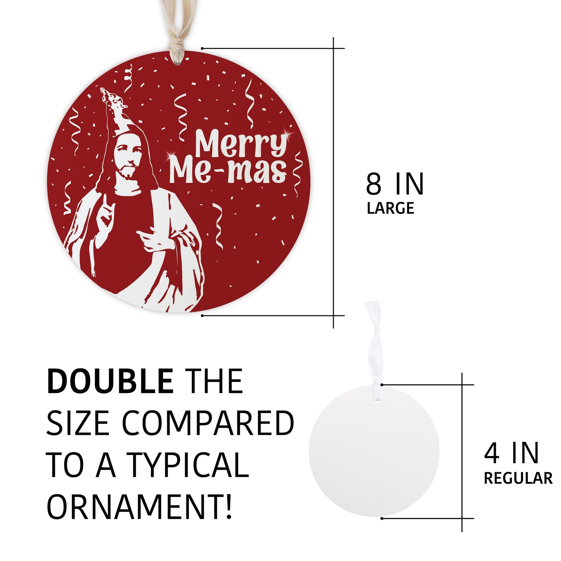 Merry Me-mas  8" Hanging Sign | Catholic Gifts & Decor-5