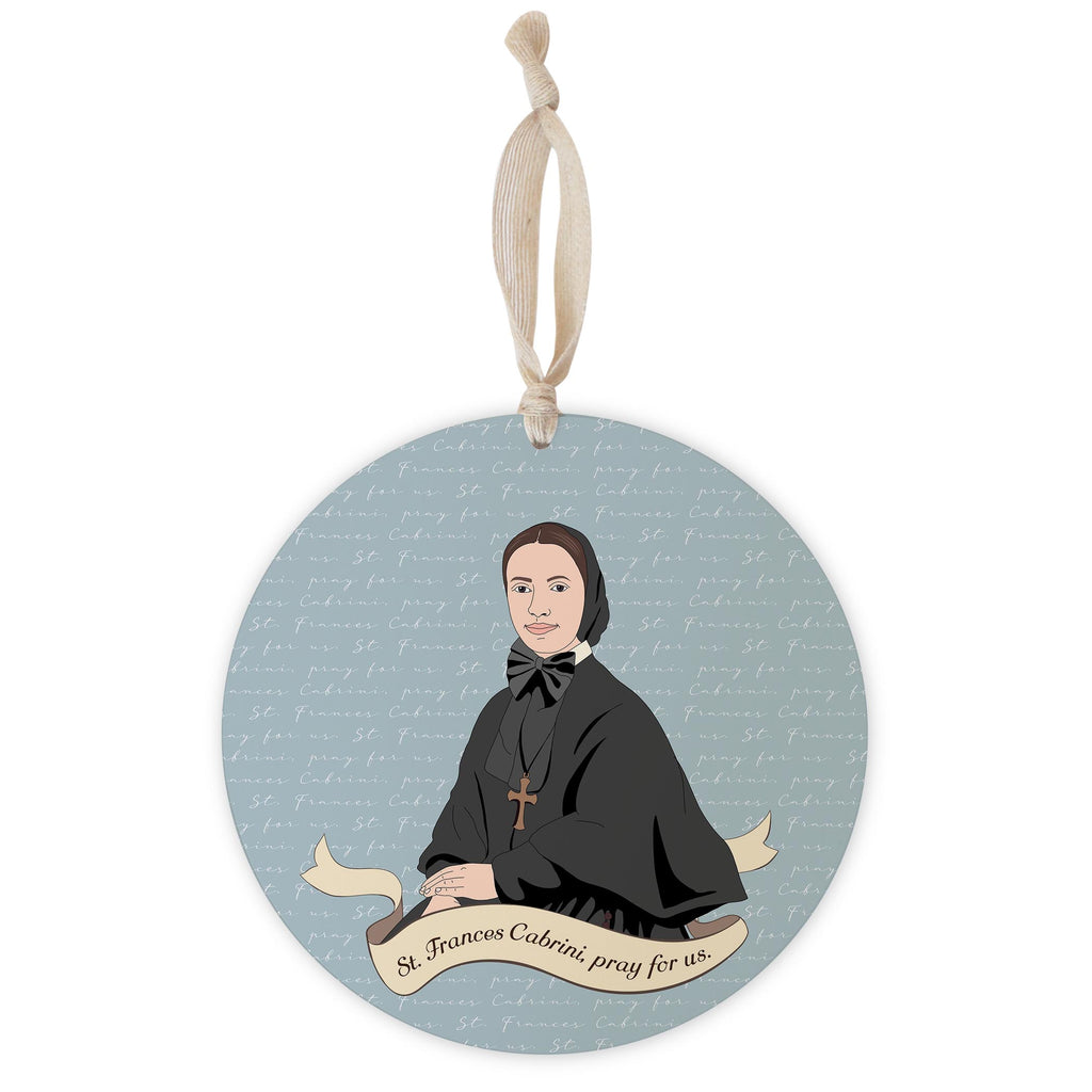 Mother Cabrini  8" Hanging Sign | Catholic Gifts & Decor-0