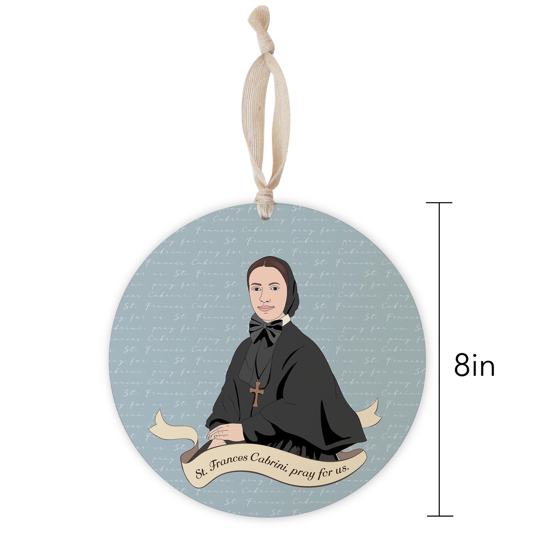 Mother Cabrini  8" Hanging Sign | Catholic Gifts & Decor-1