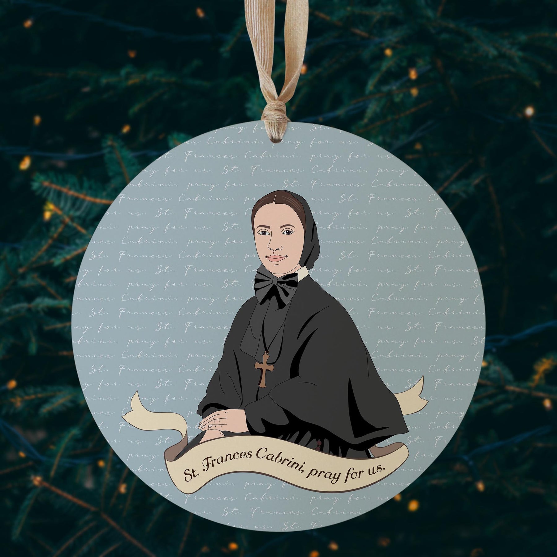 Mother Cabrini  8" Hanging Sign | Catholic Gifts & Decor-2