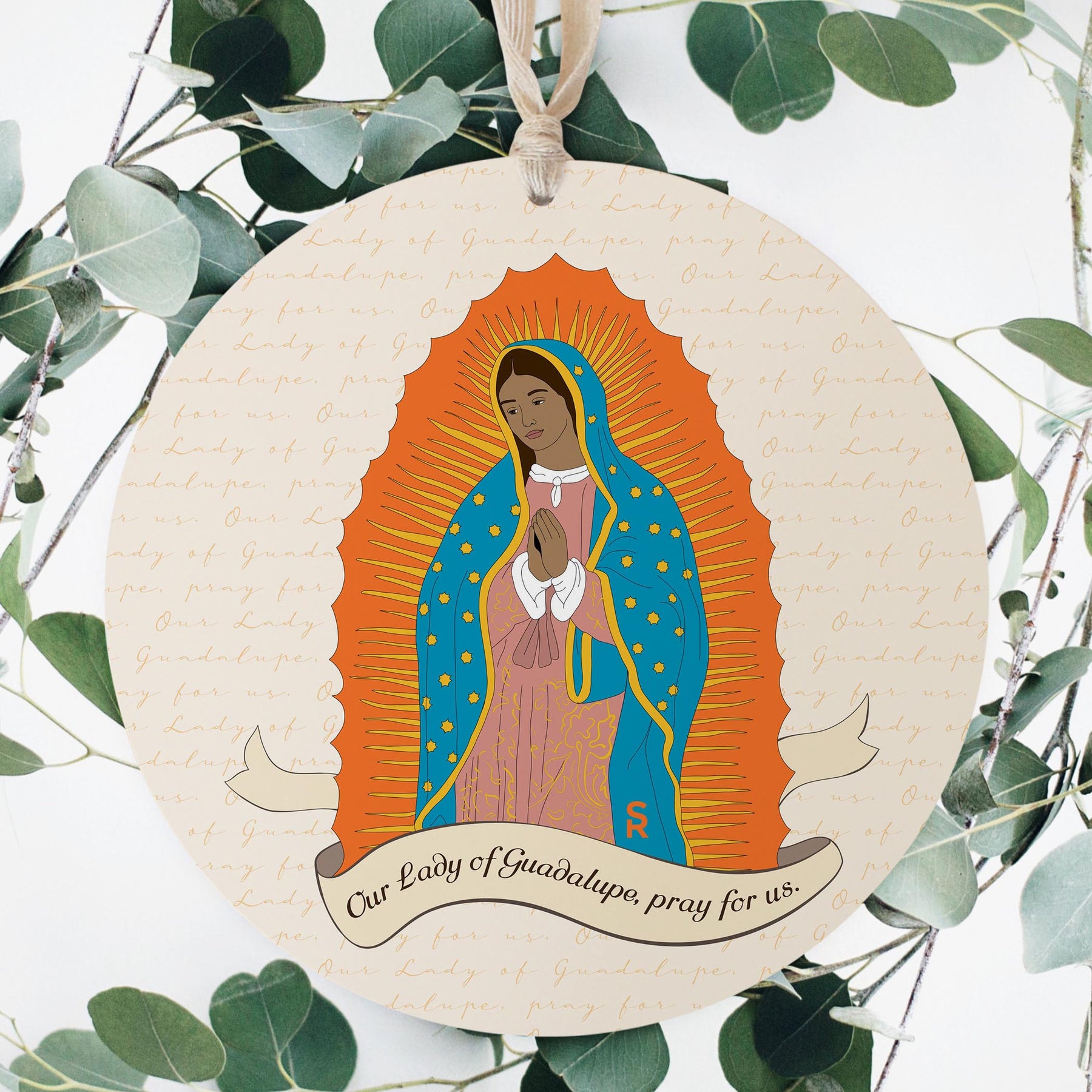 Our Lady of Guadalupe  8" Hanging Sign -3