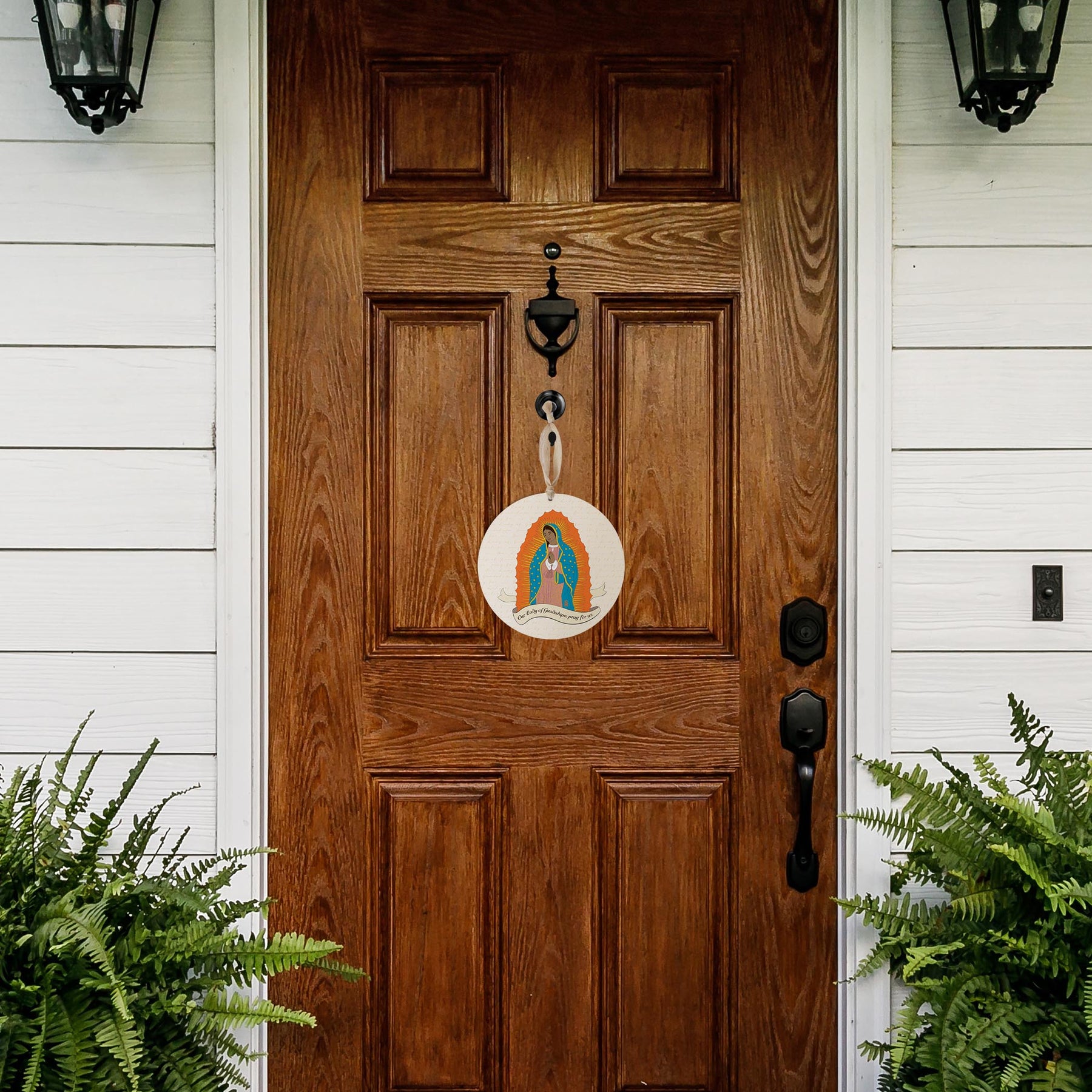 Our Lady of Guadalupe  8" Hanging Sign -4