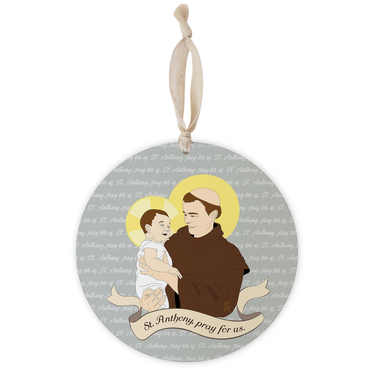 St. Anthony  8" Hanging Sign | Catholic Gifts & Decor-0