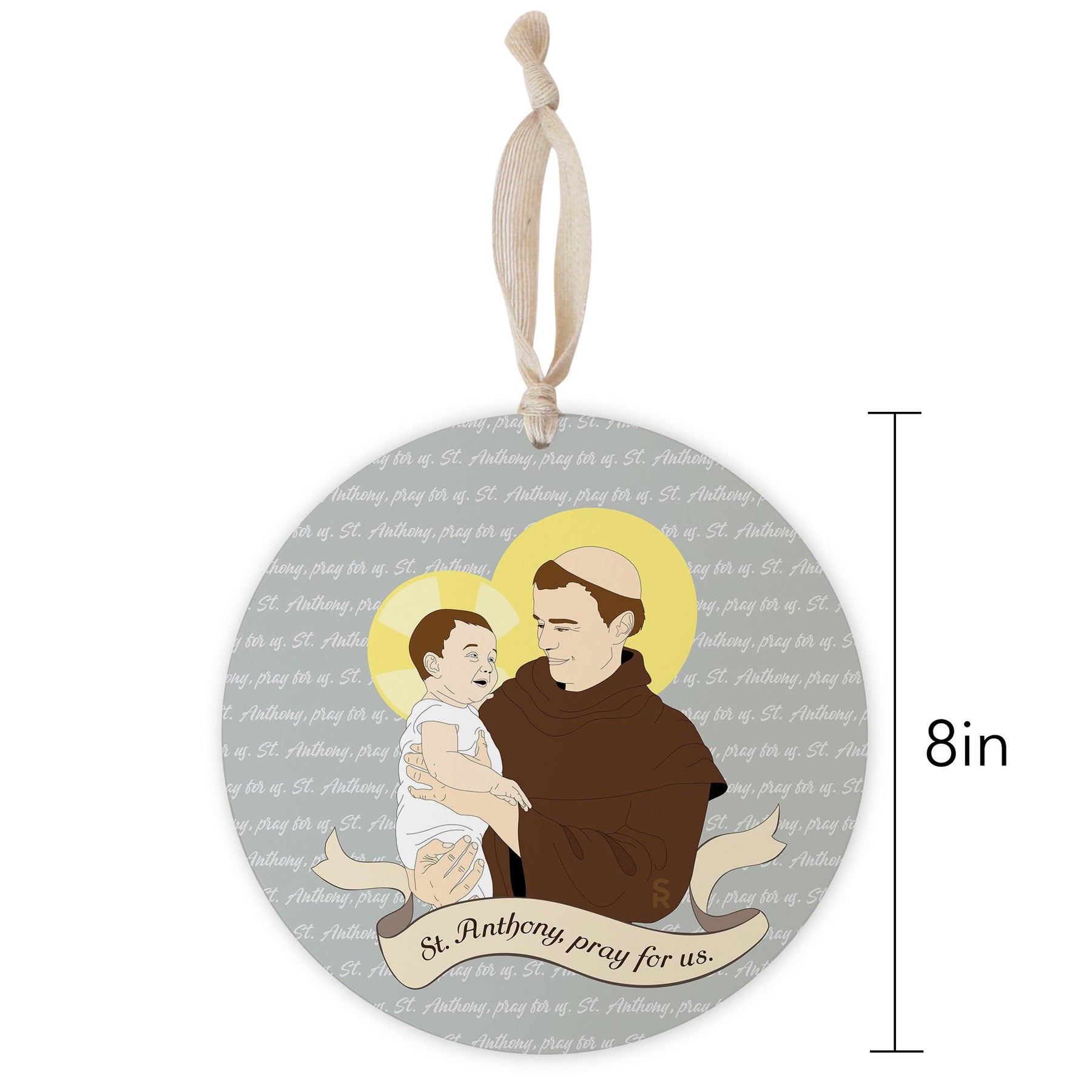 St. Anthony  8" Hanging Sign | Catholic Gifts & Decor-1