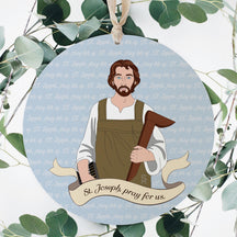 St. Joseph  8" Hanging Sign | Catholic Gifts & Decor-3