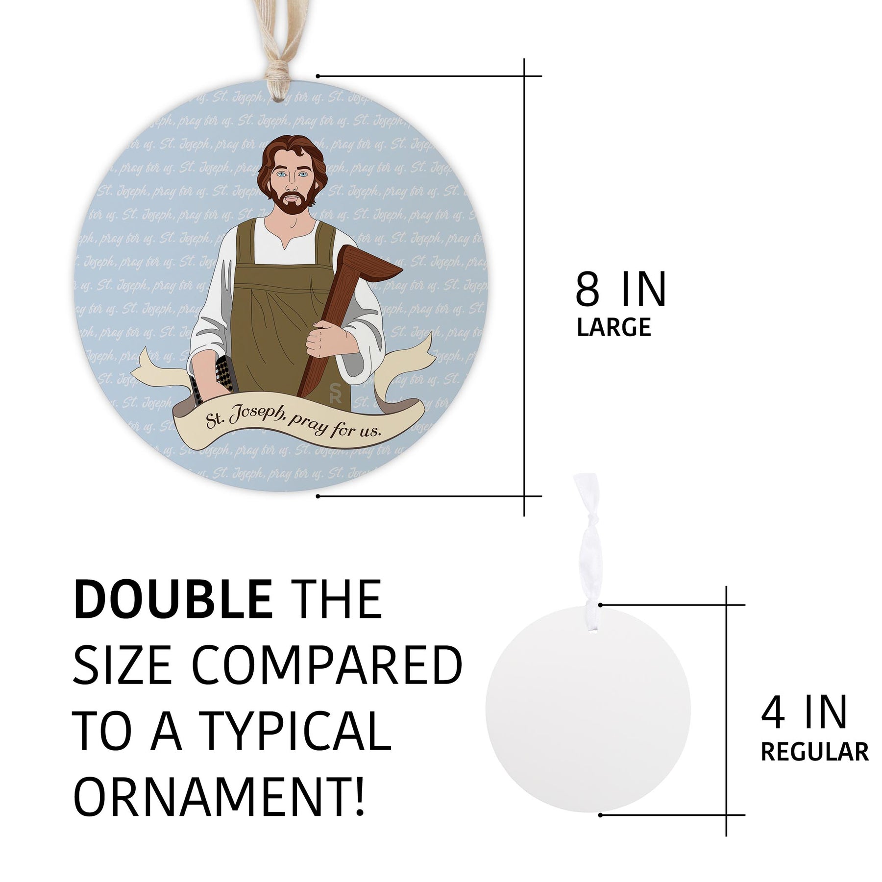 St. Joseph  8" Hanging Sign | Catholic Gifts & Decor-5