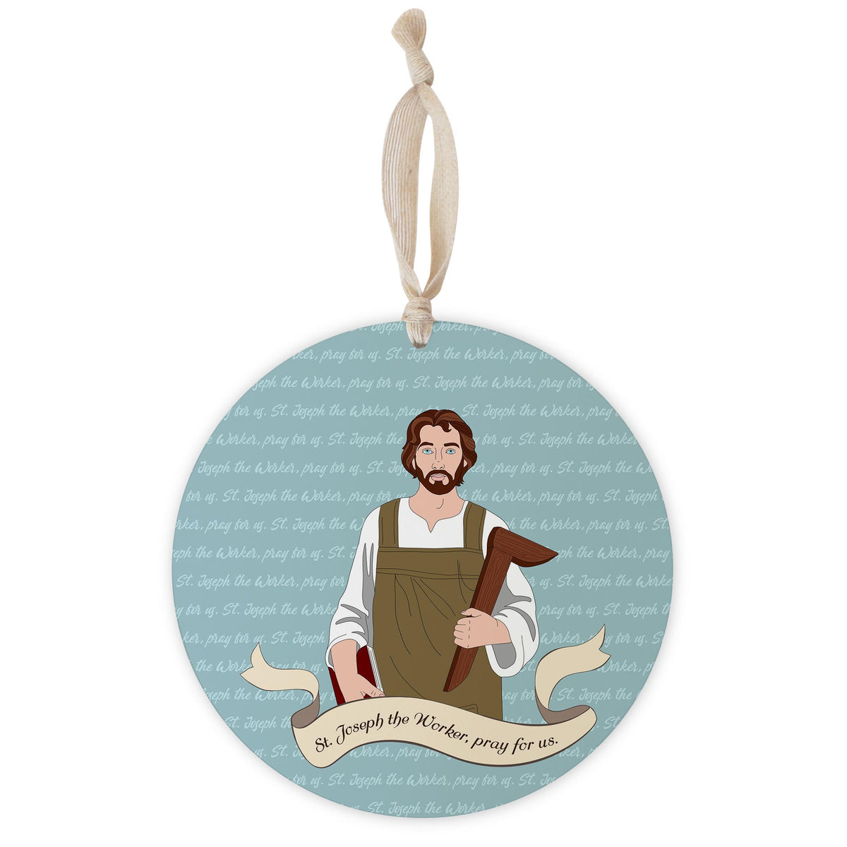 Stjosephtheworker 8" Hanging Sign | Catholic Gifts & Decor-0